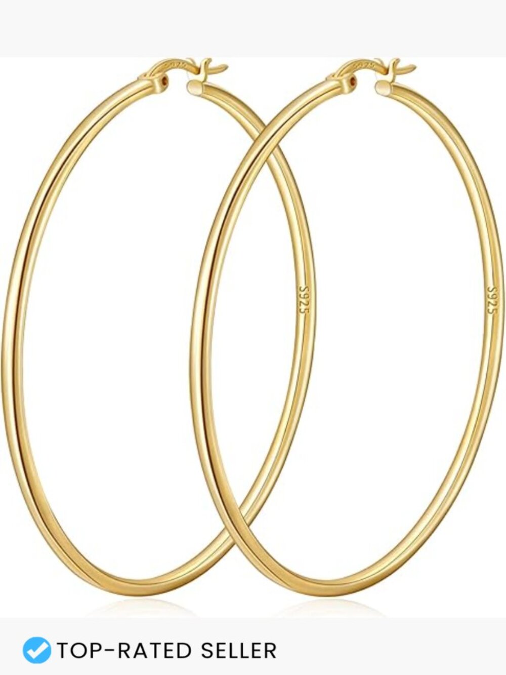 2mm Thin Sterling Silver Hoop Earrings Hypoallergenic Lightweight Large Hoops